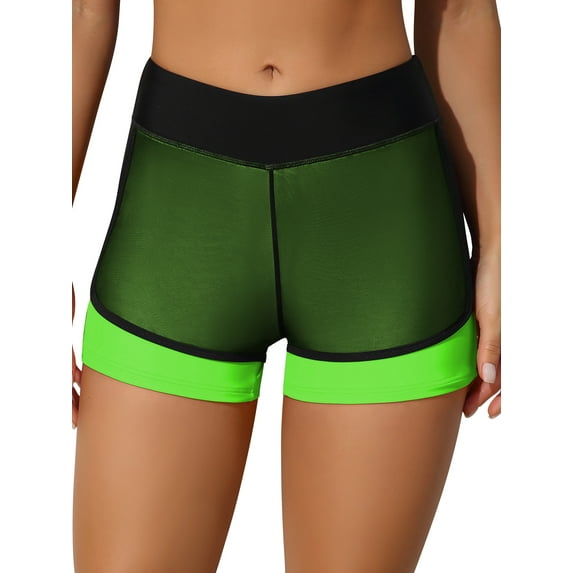 Sociala Mesh Swim Shorts For Women 2 in 1 Bath Suit Bottoms High Waisted Beach Board Shorts