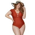 thumbnail image 1 of Sociala Plus Size One Piece Swimwear for Women Tummy Control Bathing Suit, 1 of 6