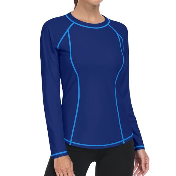 Sociala Rash Guard for Women Long Sleeve Swim Shirt Sun Protection Swimsuit Swim Top
