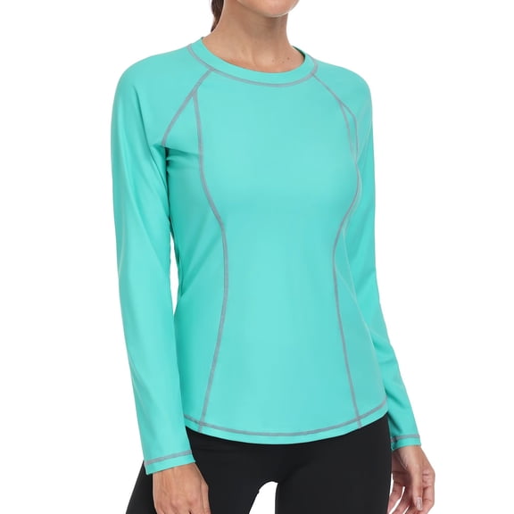 Sociala Rash Guard for Women Long Sleeve Swim Shirt Sun Protection Swimsuit Swim Top