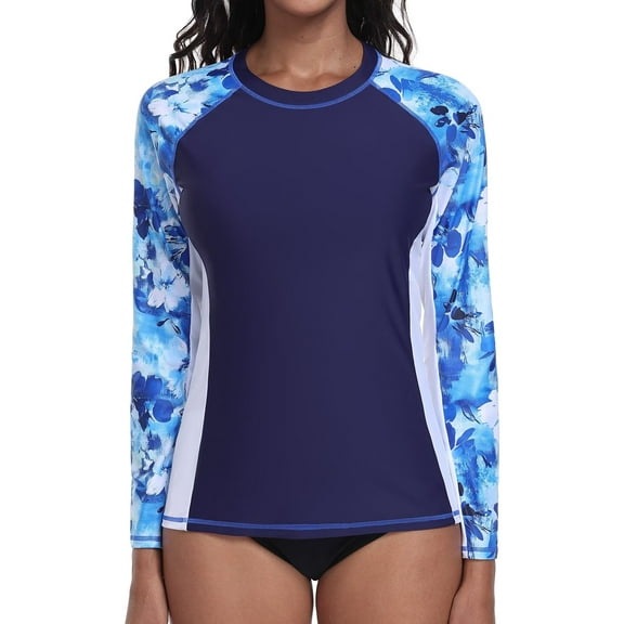 Sociala Rash Guard for Women Long Sleeve Swim Shirt Sun Protection Swimsuit Swim Top