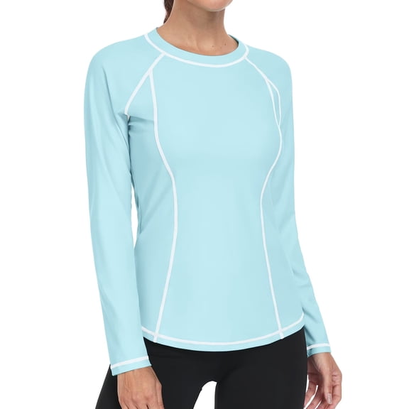 Sociala Rash Guard for Women Long Sleeve Swim Shirt Sun Protection Swimsuit Swim Top
