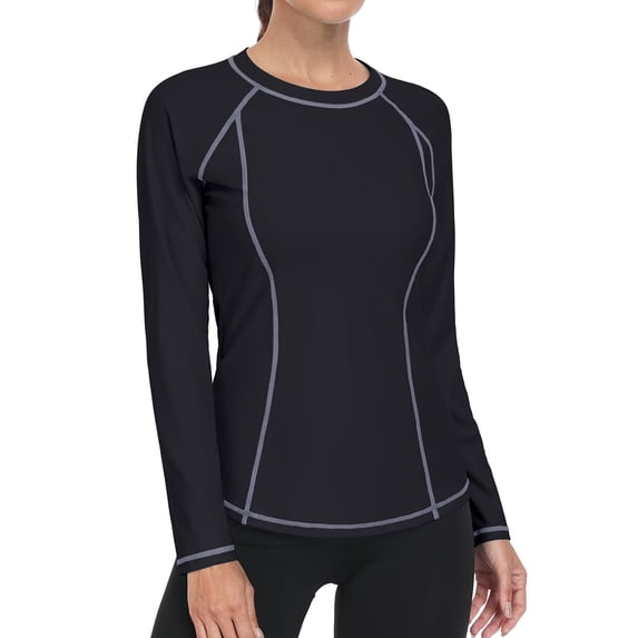 Sociala Rash Guard for Women Long Sleeve Swim Shirt Sun Protection Swimsuit Swim Top