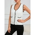 thumbnail image 1 of Sociala Sleeveless Sweater Vest for Women Lightweight Knit V Neck Sweater Tops with Pockets, 1 of 5