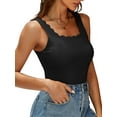 thumbnail image 1 of Sociala Square Neck Crop Tops Summer Sleeveless Cropped Camis for Womens Crop Tank with Built-in Bra, 1 of 6