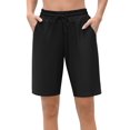 thumbnail image 1 of Sociala Swim Shorts for Womens Long Board Shorts with Pockets Quick Dry Bikini Bottoms Boyleg Swimmear Liner, 1 of 9