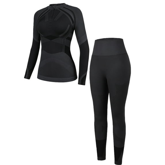 Sociala Thermal Underwear for Women, Long Johns Ski Cold Weather Gear Set Base Layer Warm Winter Top and Bottom Running