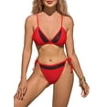 thumbnail image 1 of Sociala Tie Side Bikini Sets for Womens Adjustable Straps Two Piece Bath Suit, 1 of 6