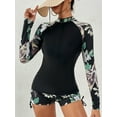 thumbnail image 1 of Sociala Two Piece Rash Guard for Womens Long Sleeve Swimsuits Sets UV UPF 50+ Swim Shirt with Boyshort Bottom, 1 of 5