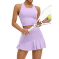 thumbnail image 1 of Sociala Two Piece Tennis Skirts Sets for Womens Athletic Dress with Bulit-in Shorts and Pockets, 1 of 5