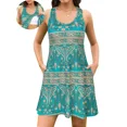 thumbnail image 1 of Sociala Women Built in Bra Summer Dresses with Pockets Beach Sundress Casual Loose Sleeveless Racerback Tank Dress, 1 of 8