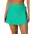 thumbnail image 1 of Sociala Women Drawstring Swim Skirt With Pockets High Waisted Bikini Tankini Bottoms, 1 of 7