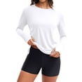 thumbnail image 1 of Sociala Women Two Piece Rash Guard Long Sleeve Swim Shirt and Shorts UPF 50+ Quick Dry 2 Piece Bathing Suit, 1 of 13