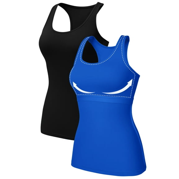 Sociala Women's Camisole Stretch Cotton Racerback Tank Top Shelf Bra Undershirt Cami