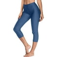 thumbnail image 1 of Sociala Women's Capris Legging Fitness High Waisted Swimming Sport Pant, 1 of 6