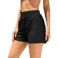 thumbnail image 1 of Sociala Women's Cargo Bermuda Long Shorts Elastic Waistband Swim Shorts With Back Pocket, 1 of 6