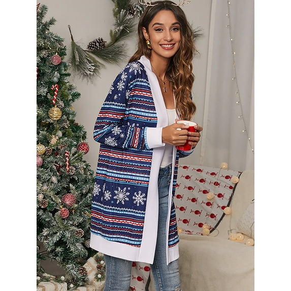 Sociala Women's Chiristmas Knitted Cardigan Sweater