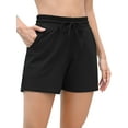 thumbnail image 1 of Sociala Women's Drawstring Bandeau Shorts Stretch Swimsuit Bottom Sports Shorts, 1 of 5