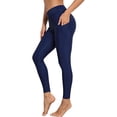 thumbnail image 1 of Sociala Women's Elastic Waisted Swim Legging with Pockets Long Swim Trunks UPF 50+, 1 of 7
