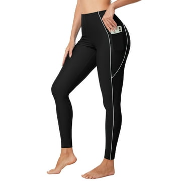 Sociala Women's Full Length Swim Pants with Pockets Tummy Control Swim Bottoms UPF 50+