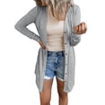 thumbnail image 1 of Sociala Women's Open Front Lightweight Cardigan Long Sleeve Button Down Loose Outwear, 1 of 3