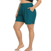 Sociala Women's Plus Size Swim Shorts High Waisted Bathing Suits Bottoms Tankini Trunks with Pockets