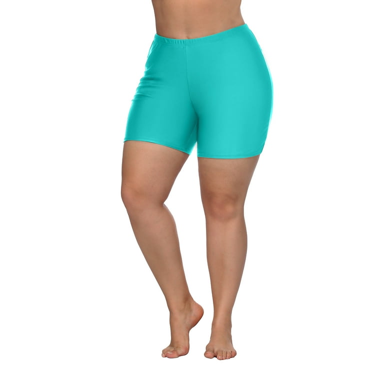 Plus size swim shorts spandex hotsell