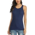 thumbnail image 1 of Sociala Women's Ribbed Crewneck Tank Tops Side Drawstring Quick Dry UnderShirts Tops, 1 of 6
