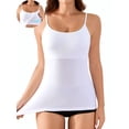 thumbnail image 1 of Sociala Women's Seamless Camisole Tank Tops Stretch Spaghetti Strap Camisoles Built-in Bra Basic Undershirt Tanks, 1 of 10