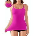 thumbnail image 1 of Sociala Women's Seamless Camisole Tank Tops Stretch Spaghetti Strap Camisoles Built-in Bra Basic Undershirt Tanks, 1 of 11
