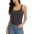 thumbnail image 1 of Sociala Women's Shelf Bra Tank Top Adjustable Wide Strap Cotton Camisole Casual Wear, 1 of 5