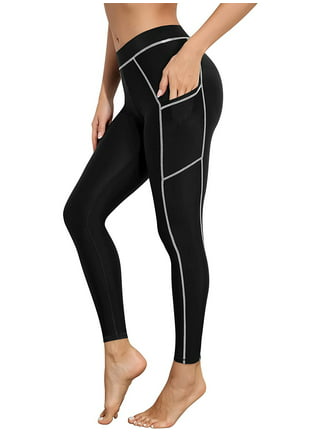  Ubestyle UPF 50+ High Waist Women's Swim Pants Swim Leggings  Swimming Tights Rash Guard Pants Sun Protective (UBT3001BLACK-XS) :  Clothing, Shoes & Jewelry
