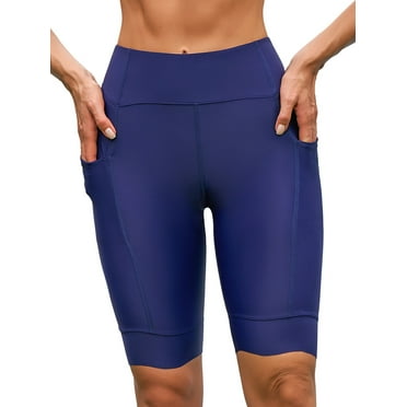 Sociala Women's Wider Waisted Swim Shorts UPF 50+ Board Shorts with Pockets Quick Dry Swimsuit Bottoms
