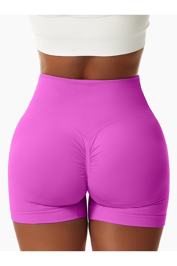 Women's Workout Gym Shorts Booty V Cross Yoga Biker Shorts