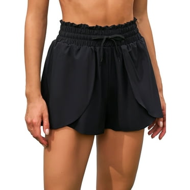 Sociala Womens 2 in 1 Swim Shorts Quick Dry Board Shorts with Boxer Liner Pockets Swimsuit Bottoms