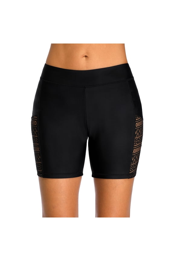 Womens Bikini Board Shorts Hollow Out Swimsuit Bottom Swim Trunk