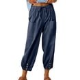 thumbnail image 1 of Sociala Womens Drawstring Running Sweatpants Joggers Pants Lounge Workout Jogging with Pockrts, 1 of 6