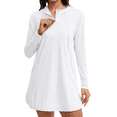 thumbnail image 1 of Sociala Womens Hoodie Swim Shirts Zipper Rash Guard UPF 50+ Swimsuit Tops with Pockets, 1 of 7