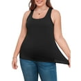 thumbnail image 1 of Sociala Womens Large Size Wider Straps Tanks Tops Built-in shelf Bra Basic Cami, 1 of 4