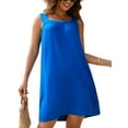 thumbnail image 1 of Sociala Womens One Piece Swim Dress Casual Sleeveless Tank Beach Dresses, 1 of 5