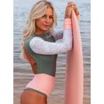 thumbnail image 1 of Sociala Womens One Piece Swimwear Color Blocked Halter Swimsuit, 1 of 4