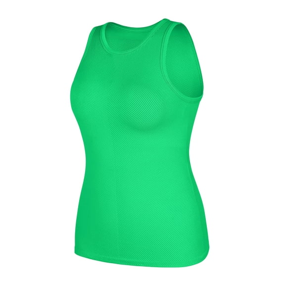 Sociala Womens Sleeveless Ribbed Tank Tops Full Back Sport Tops