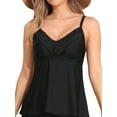 thumbnail image 1 of Sociala Womens Tankini Swimsuits Tops Tummy Control Padded Swim Top Flowy Bathing Suits Tops, 1 of 4