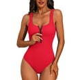 thumbnail image 1 of Sociala Womens Tummy Control 1 Piece Monokini Swimwear Zipper Backless Swimsuit, 1 of 6