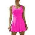 thumbnail image 1 of Sociala Womens Workout Athletic Golf Dresses Scallped Trim Tennise Dress with Shorts and Pockets, 1 of 6