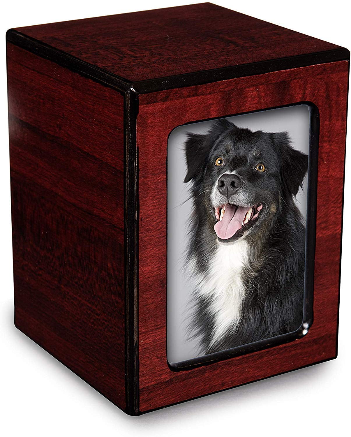 Society Collection-Small-Photo Pet/Keepsake Cremation Urn-Cherry Finish
