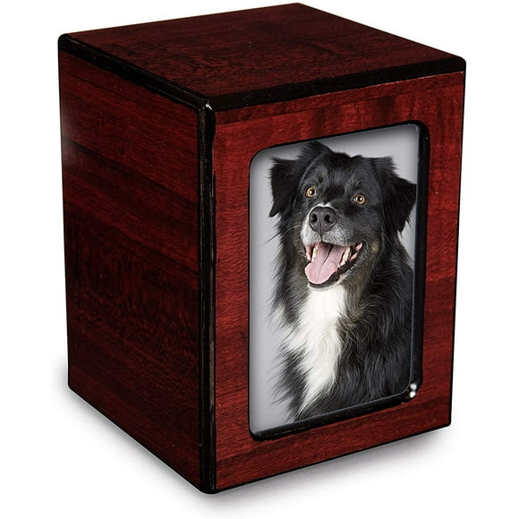 Society Collection-Small-Photo Pet/Keepsake Cremation Urn-Cherry Finish