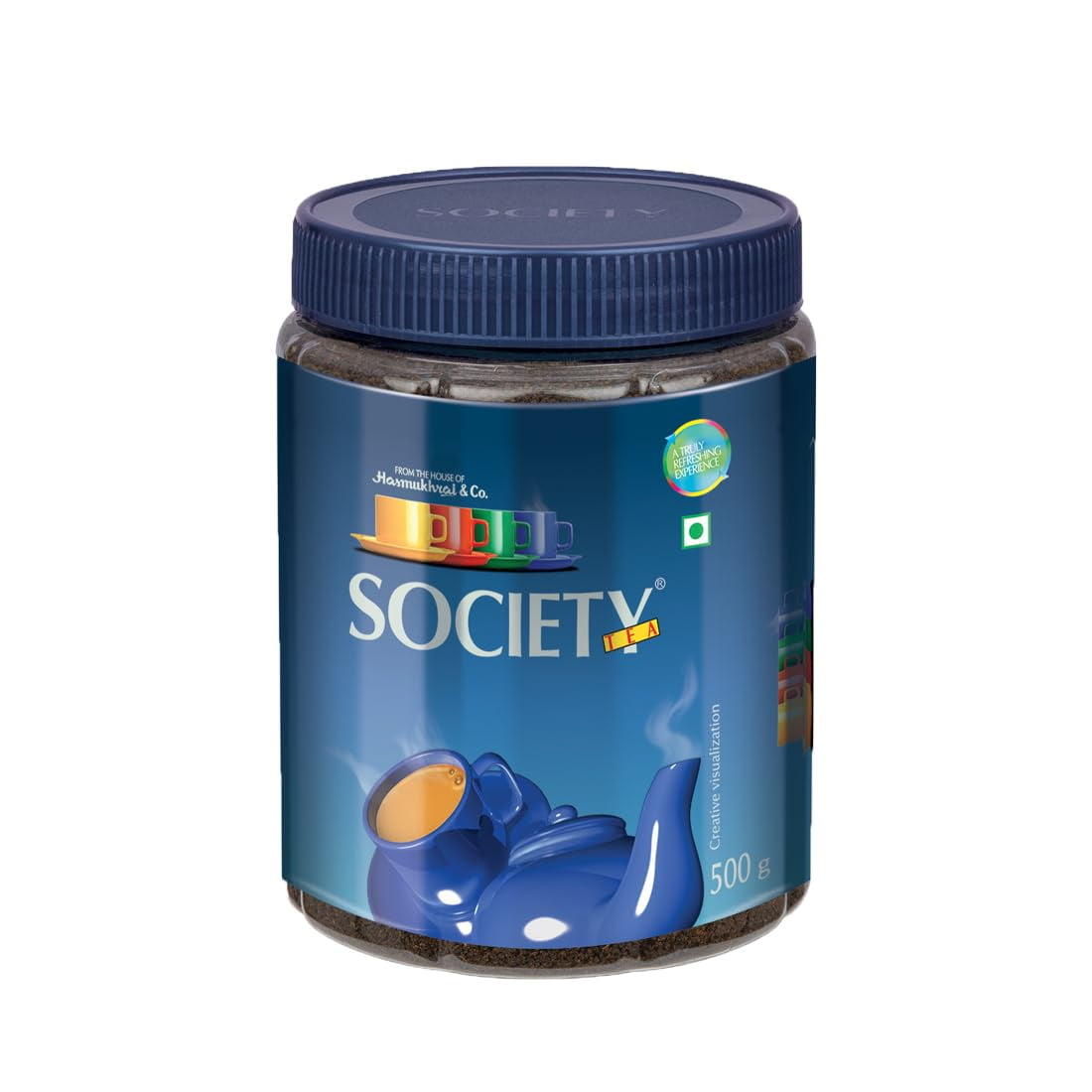 Society Twisted & Curled Leaf Tea - 500gm Jar, 17.6 Ounce | Special Blend From Finest Tea Assam Gardens - Low Caffeine Chai Patti | Premium Ingredients For The Discerning Tea Drinker