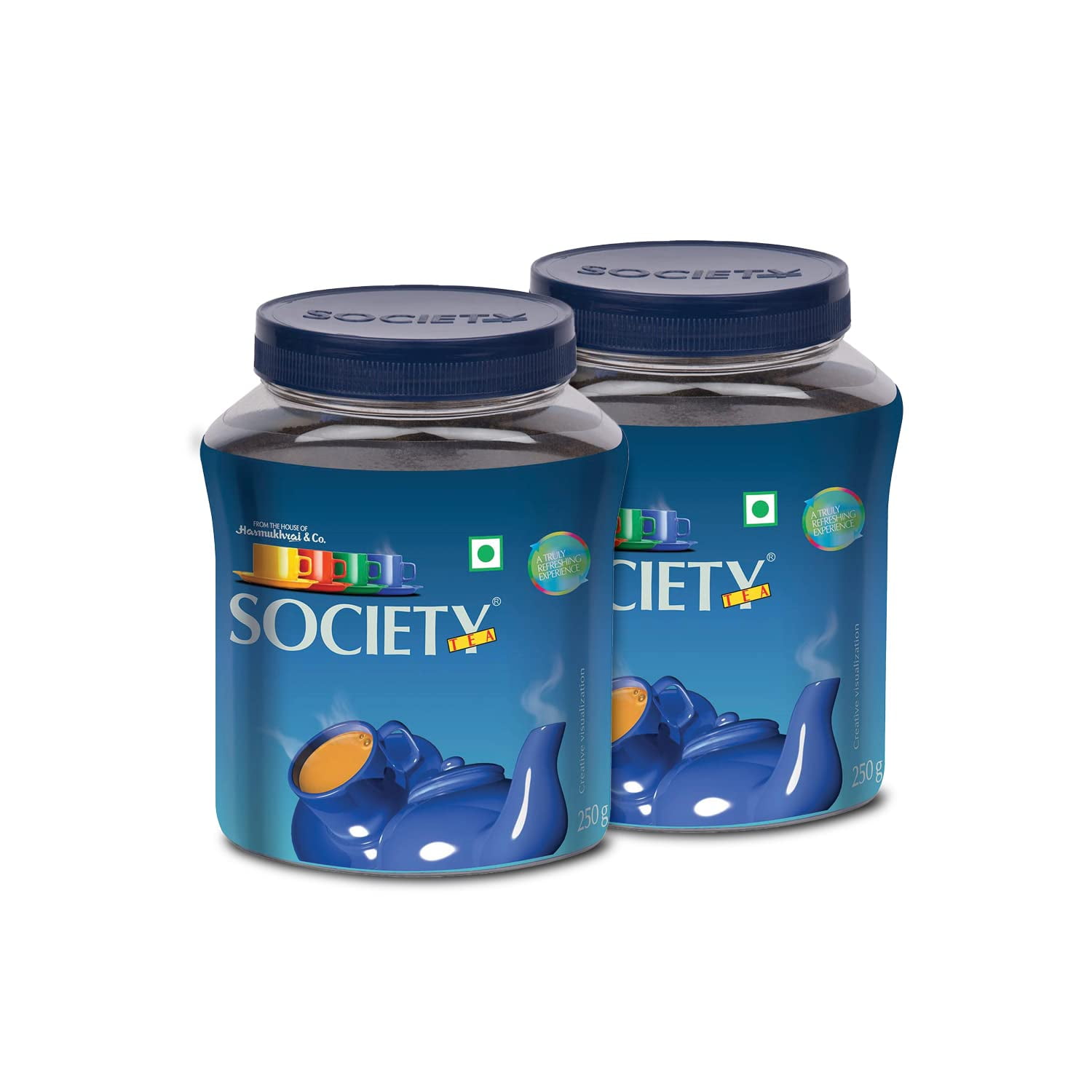 Society Twisted & Curled Leaf Tea - Pack Of 2 X 250gm Jar, 8.8 Ounce Each | Special Blend From Finest Tea Assam Gardens - Low Caffeine Chai Patti | Premium Ingredients For The Discerning Tea Drinker