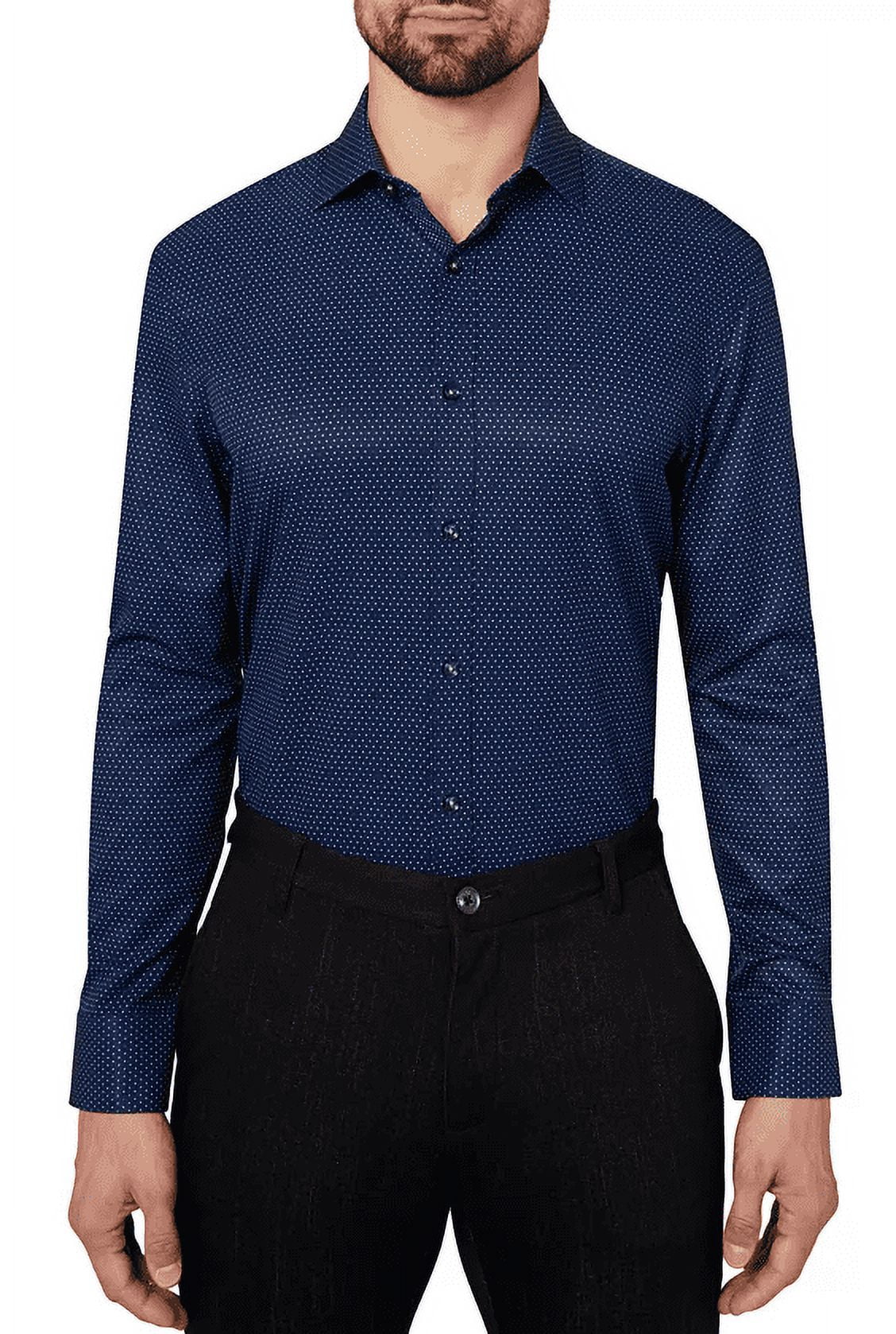 society of threads dress shirts Society of Threads Men's Regular-Fit Non-Iron Performance Stretch Rose-Print Button-Down Shirt